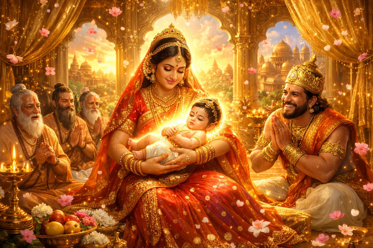 Shri Ramji breaking the Pinaka bow at Sita's swayamvara