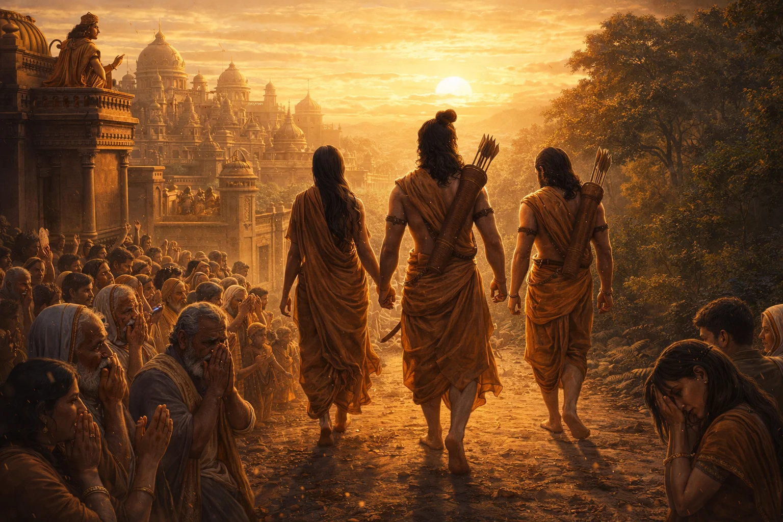 Shri Ramji meeting Shabari in the forest